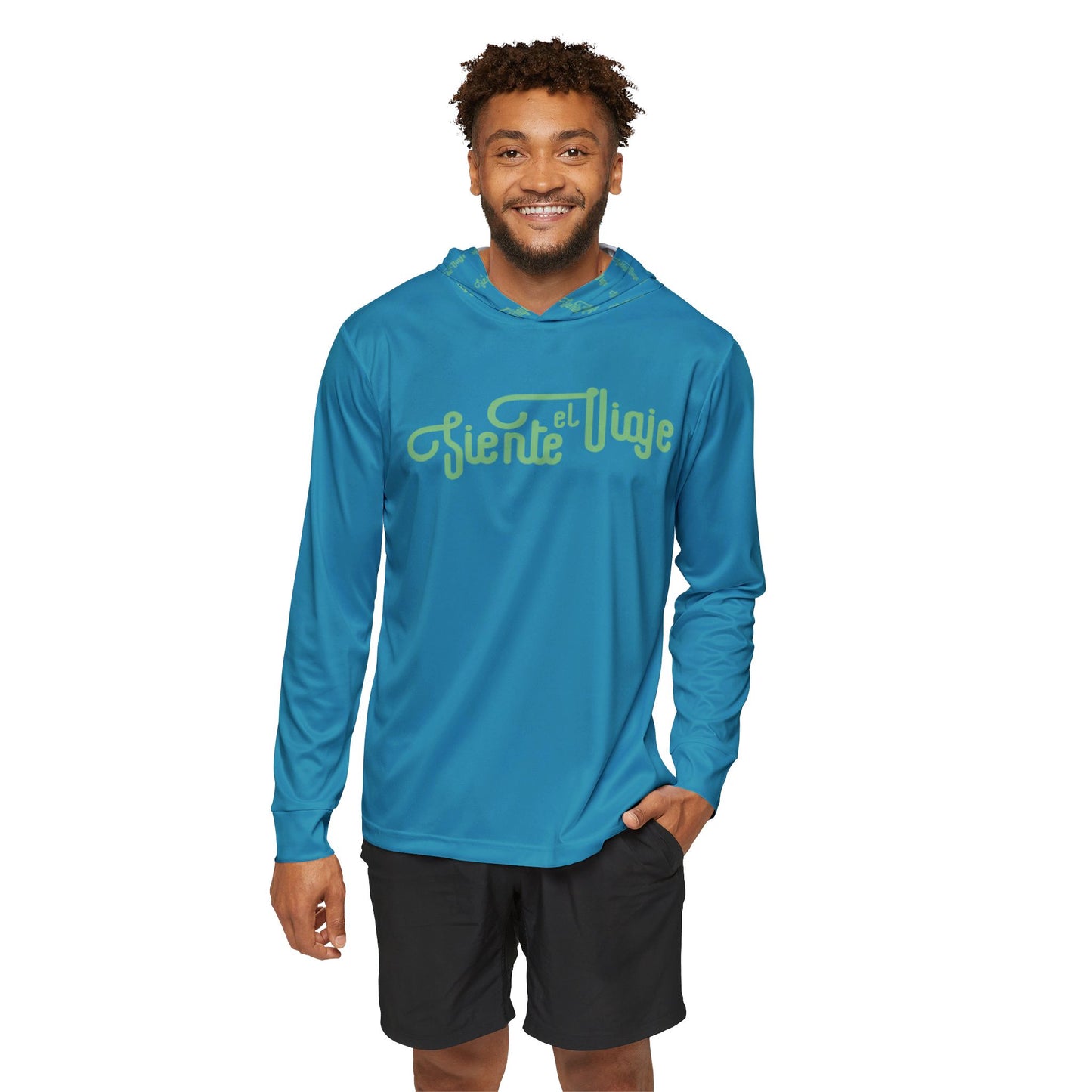 Eco-Friendly Men's Sports Warmup Hoodie - 'Siente el Viaje', 'Protector Ambiental'