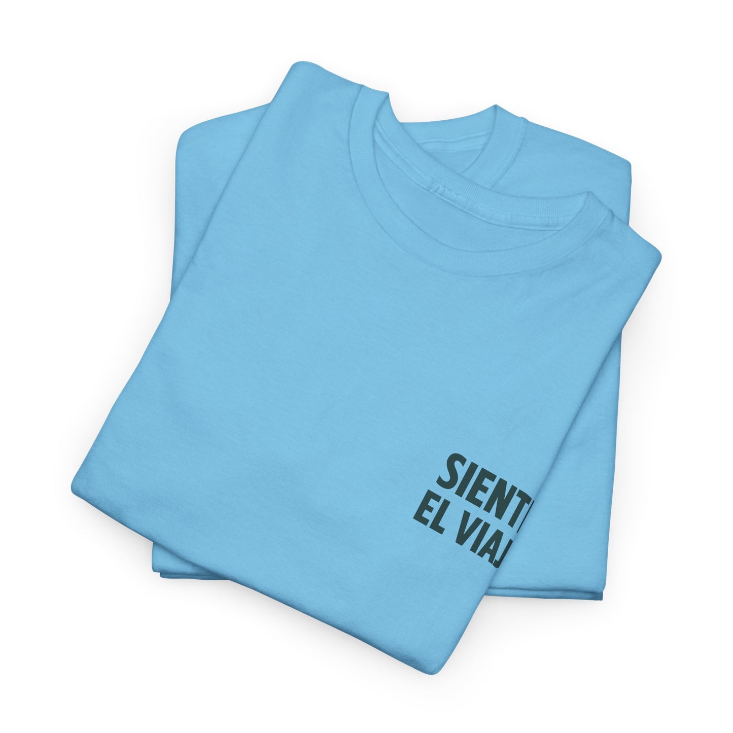 Siente El Viaje Unisex Heavy Cotton Tee, Beach Life Shirt, Eco-Friendly Tee, Vacation Apparel, Gift for Travelers, Summer Style