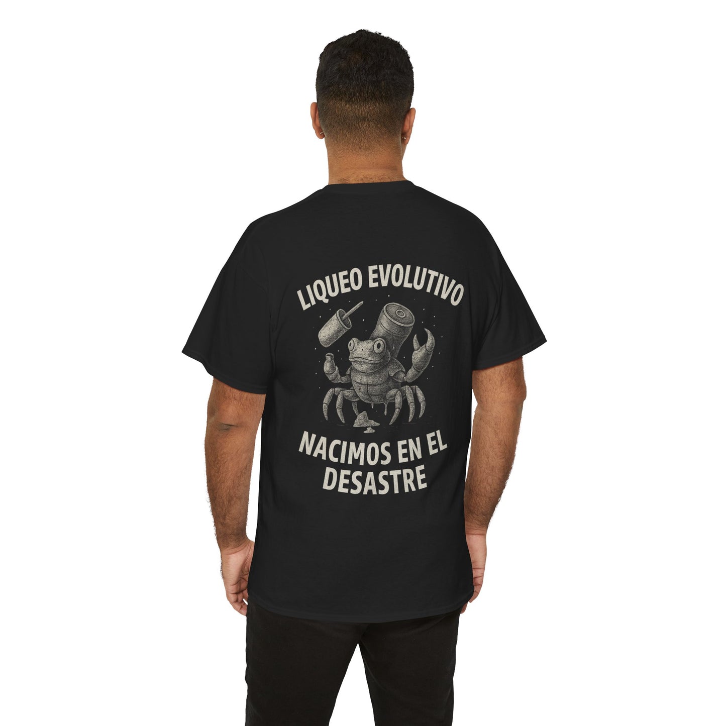 Unisex Heavy Cotton Tee: Siente El Viaje & Evolution Leak Designs, Casual Wear, Gift Ideas, Vacation Style, Unique Graphic Shirt, [...]