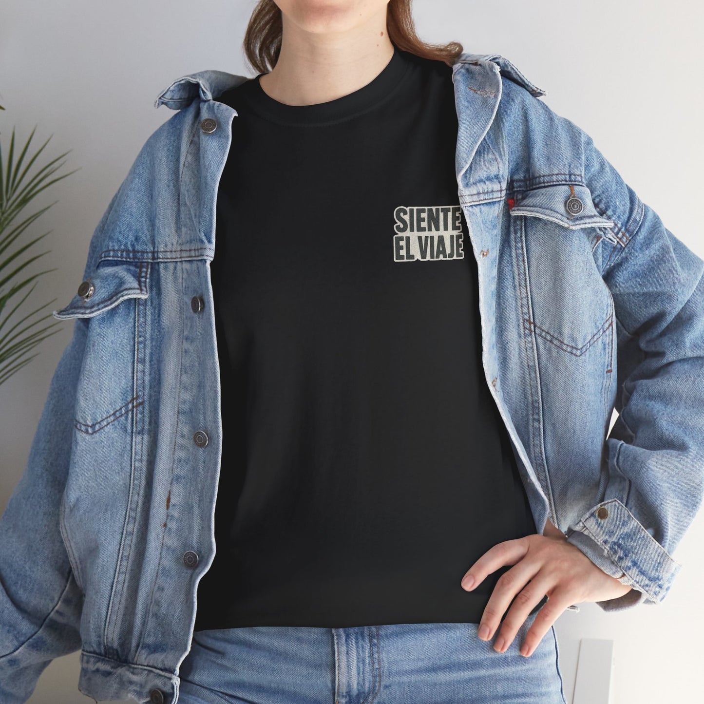 Unisex Heavy Cotton Tee: Siente El Viaje & Evolution Leak Designs, Casual Wear, Gift Ideas, Vacation Style, Unique Graphic Shirt, [...]