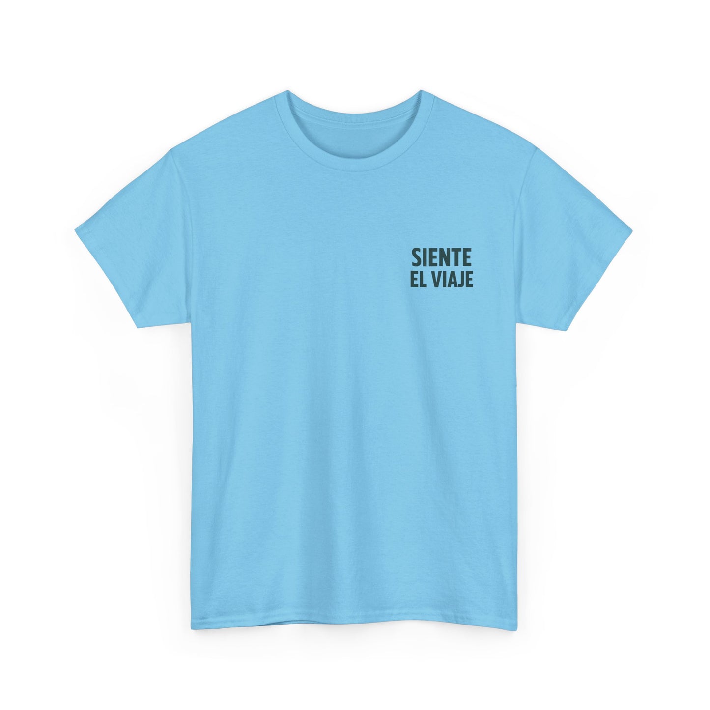 Siente El Viaje Unisex Heavy Cotton Tee, Beach Life Shirt, Eco-Friendly Tee, Vacation Apparel, Gift for Travelers, Summer Style