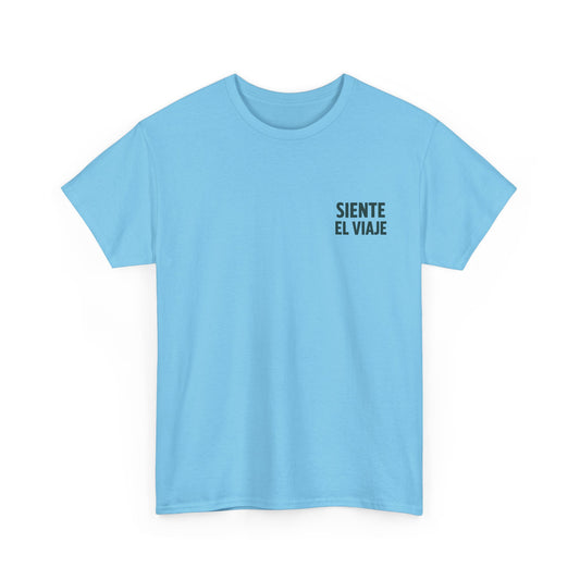 Siente El Viaje Unisex Heavy Cotton Tee, Beach Life Shirt, Eco-Friendly Tee, Vacation Apparel, Gift for Travelers, Summer Style